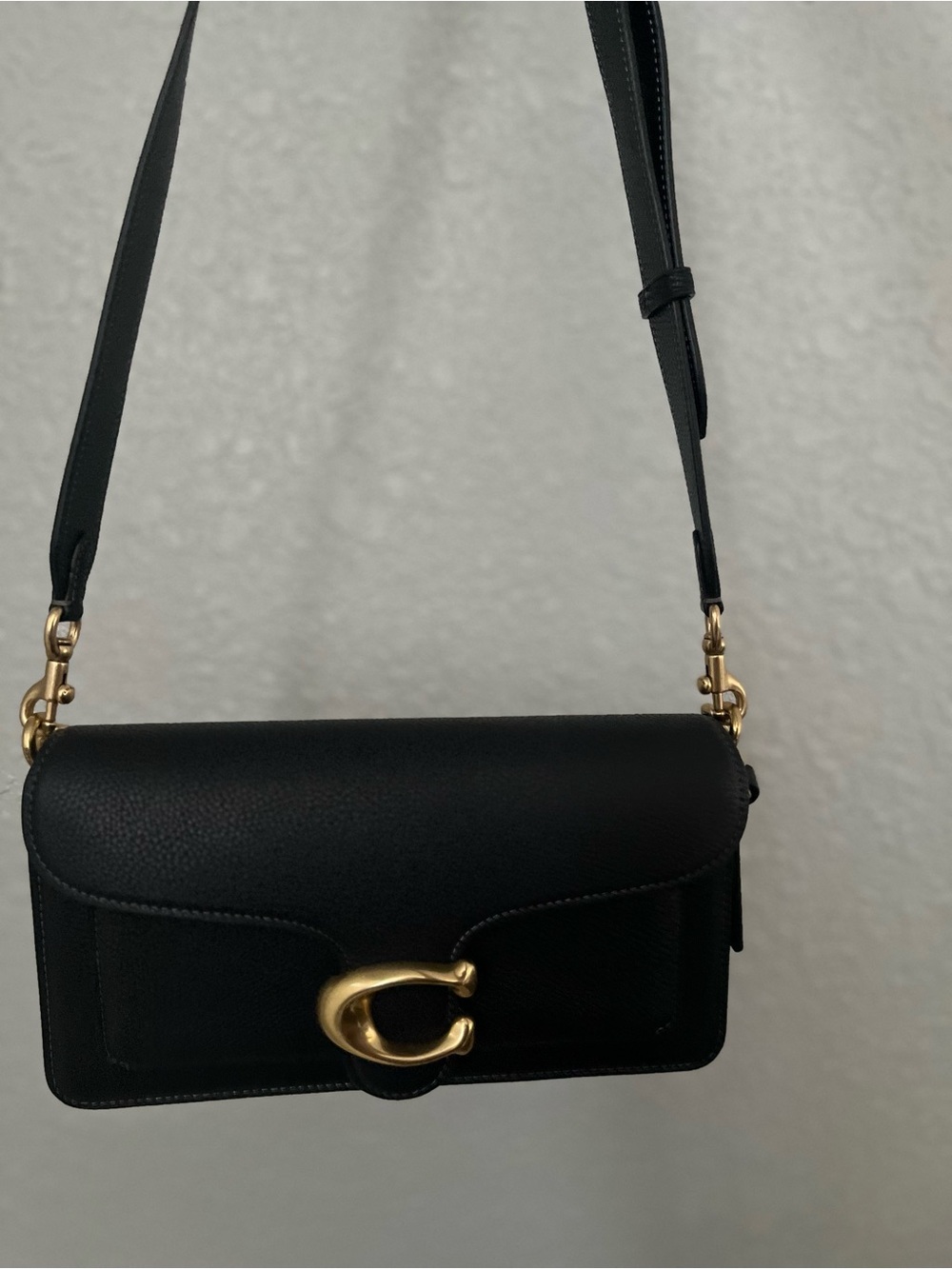 Coach Black Leather Crossbody with Gold-Tone Hardware - Picture 3 of 9